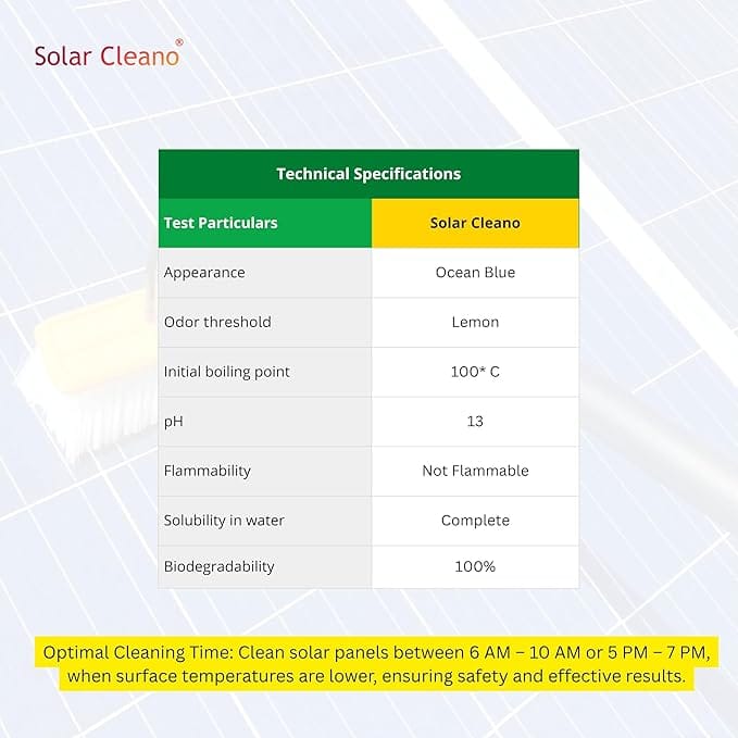 Solar Panel Cleaner (1 Liter) | 1:50 Concentrate Liquid | Removes Stains, Dirt, Bird Droppings | Increase Power Output | Eco Frendly | Cleans upto 100 Panels - Image 5