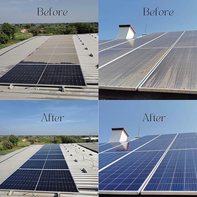 Solar Panel Cleaner (1 Liter) | 1:50 Concentrate Liquid | Removes Stains, Dirt, Bird Droppings | Increase Power Output | Eco Frendly | Cleans upto 100 Panels - Image 2